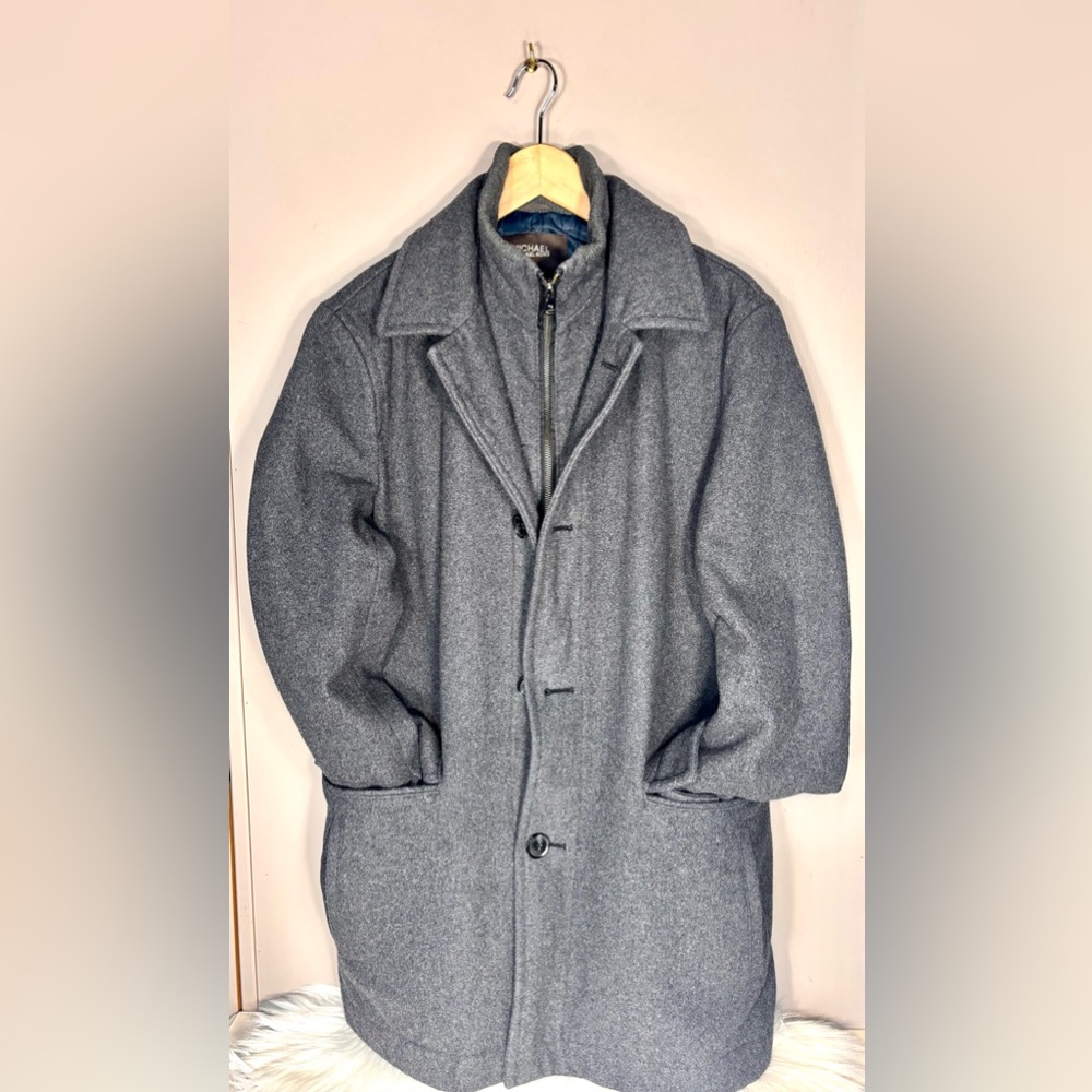MICHAEL KORS Grey Suit Pea Coat